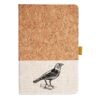Cork And Heathered Fabric Hardcover Journal 5.5" X 8.25" Thumbnail