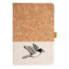 Cork And Heathered Fabric Hardcover Journal 5.5" X 8.25" Thumbnail