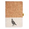 Cork And Heathered Fabric Hardcover Journal 5.5" X 8.25" Thumbnail