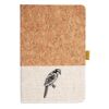 Cork And Heathered Fabric Hardcover Journal 5.5" X 8.25" Thumbnail