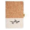 Cork And Heathered Fabric Hardcover Journal 5.5" X 8.25" Thumbnail