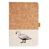 Cork And Heathered Fabric Hardcover Journal 5.5" X 8.25" Thumbnail