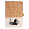 Cork And Heathered Fabric Hardcover Journal 5.5" X 8.25" Thumbnail