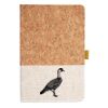 Cork And Heathered Fabric Hardcover Journal 5.5" X 8.25" Thumbnail