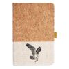 Cork And Heathered Fabric Hardcover Journal 5.5" X 8.25" Thumbnail