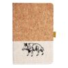 Cork And Heathered Fabric Hardcover Journal 5.5" X 8.25" Thumbnail