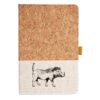 Cork And Heathered Fabric Hardcover Journal 5.5" X 8.25" Thumbnail