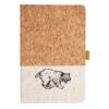 Cork And Heathered Fabric Hardcover Journal 5.5" X 8.25" Thumbnail
