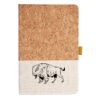 Cork And Heathered Fabric Hardcover Journal 5.5" X 8.25" Thumbnail
