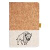 Cork And Heathered Fabric Hardcover Journal 5.5" X 8.25" Thumbnail