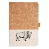 Cork And Heathered Fabric Hardcover Journal 5.5" X 8.25" Thumbnail