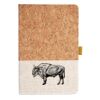 Cork And Heathered Fabric Hardcover Journal 5.5" X 8.25" Thumbnail