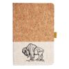 Cork And Heathered Fabric Hardcover Journal 5.5" X 8.25" Thumbnail