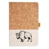 Cork And Heathered Fabric Hardcover Journal 5.5" X 8.25" Thumbnail