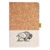Cork And Heathered Fabric Hardcover Journal 5.5" X 8.25" Thumbnail