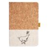 Cork And Heathered Fabric Hardcover Journal 5.5" X 8.25" Thumbnail