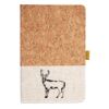Cork And Heathered Fabric Hardcover Journal 5.5" X 8.25" Thumbnail