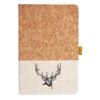 Cork And Heathered Fabric Hardcover Journal 5.5" X 8.25" Thumbnail