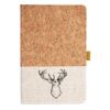 Cork And Heathered Fabric Hardcover Journal 5.5" X 8.25" Thumbnail