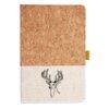 Cork And Heathered Fabric Hardcover Journal 5.5" X 8.25" Thumbnail