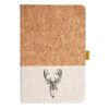 Cork And Heathered Fabric Hardcover Journal 5.5" X 8.25" Thumbnail