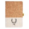 Cork And Heathered Fabric Hardcover Journal 5.5" X 8.25" Thumbnail