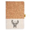 Cork And Heathered Fabric Hardcover Journal 5.5" X 8.25" Thumbnail