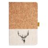 Cork And Heathered Fabric Hardcover Journal 5.5" X 8.25" Thumbnail