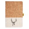 Cork And Heathered Fabric Hardcover Journal 5.5" X 8.25" Thumbnail