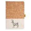 Cork And Heathered Fabric Hardcover Journal 5.5" X 8.25" Thumbnail