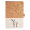 Cork And Heathered Fabric Hardcover Journal 5.5" X 8.25" Thumbnail