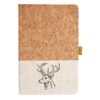 Cork And Heathered Fabric Hardcover Journal 5.5" X 8.25" Thumbnail