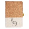Cork And Heathered Fabric Hardcover Journal 5.5" X 8.25" Thumbnail
