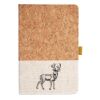 Cork And Heathered Fabric Hardcover Journal 5.5" X 8.25" Thumbnail