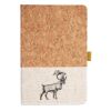 Cork And Heathered Fabric Hardcover Journal 5.5" X 8.25" Thumbnail