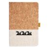 Cork And Heathered Fabric Hardcover Journal 5.5" X 8.25" Thumbnail