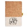 Cork And Heathered Fabric Hardcover Journal 5.5" X 8.25" Thumbnail