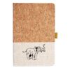 Cork And Heathered Fabric Hardcover Journal 5.5" X 8.25" Thumbnail