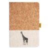 Cork And Heathered Fabric Hardcover Journal 5.5" X 8.25" Thumbnail