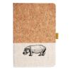 Cork And Heathered Fabric Hardcover Journal 5.5" X 8.25" Thumbnail