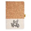 Cork And Heathered Fabric Hardcover Journal 5.5" X 8.25" Thumbnail