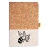 Cork And Heathered Fabric Hardcover Journal 5.5" X 8.25" Thumbnail