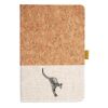 Cork And Heathered Fabric Hardcover Journal 5.5" X 8.25" Thumbnail