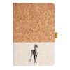 Cork And Heathered Fabric Hardcover Journal 5.5" X 8.25" Thumbnail
