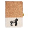 Cork And Heathered Fabric Hardcover Journal 5.5" X 8.25" Thumbnail