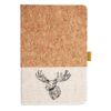 Cork And Heathered Fabric Hardcover Journal 5.5" X 8.25" Thumbnail