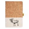 Cork And Heathered Fabric Hardcover Journal 5.5" X 8.25" Thumbnail