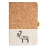 Cork And Heathered Fabric Hardcover Journal 5.5" X 8.25" Thumbnail