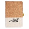 Cork And Heathered Fabric Hardcover Journal 5.5" X 8.25" Thumbnail