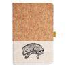 Cork And Heathered Fabric Hardcover Journal 5.5" X 8.25" Thumbnail